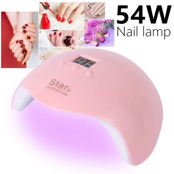 

36/54W Professional UV GEL Nail Lamp LED Light Dryer Polish Curing 3 Timers Fast For Curing All Gels Manicure Art Tools