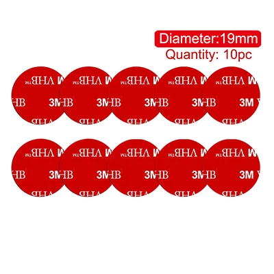 19MM10PCS Univerola 3M VHB клейкие накладки сменная Монтажная лента Автомобильная наклейка на приборную панель колодки для магнитного телефона Автомобильный держатель - Цвет: 19MM10PCS