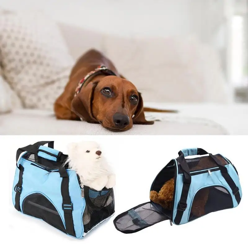 

2019 Portable Pet Bag Dog Cat Carrier Bags Quadrilateral Ventilation Network Outgoing Travel Breathable Mesh Pets Handbag