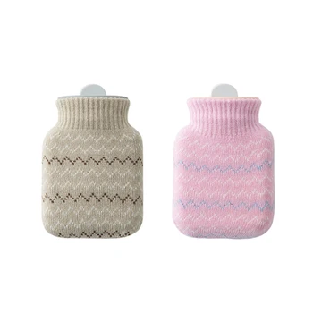 

Heating Bottle Environmental Silicone Hot Water Bag with Knit Cover, Christmas, Valentine's Day, Gift Exchange Party