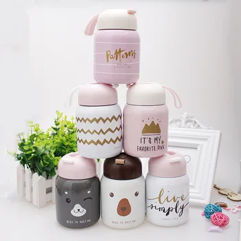 

Stainless Steel Vacuum Flask Creative Student Couple Cute Cup Portable Mini Pot Belly Cup Gift Cup