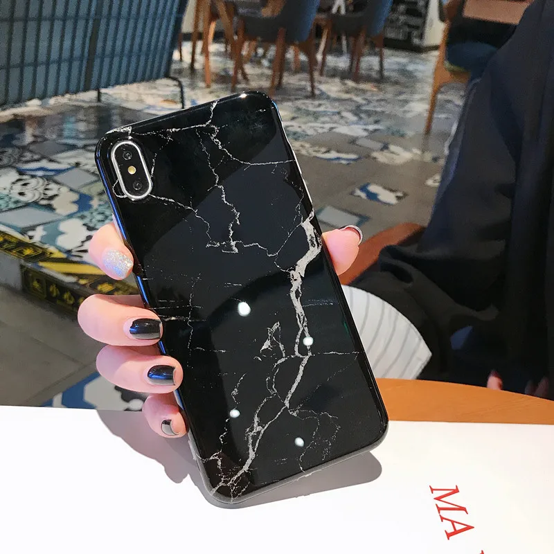 Мраморный чехол для Coque iphone 11 Pro Max 7 XS MAX чехол из мягкого ТПУ задняя крышка для iphone 6 6S 7 8 Plus iphone X XR чехол - Цвет: 8