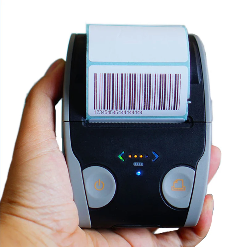 Portable 58mm Thermal Bluetooth Label Printer Barcode QRcode Machine Mini Pocket Mobile Pos