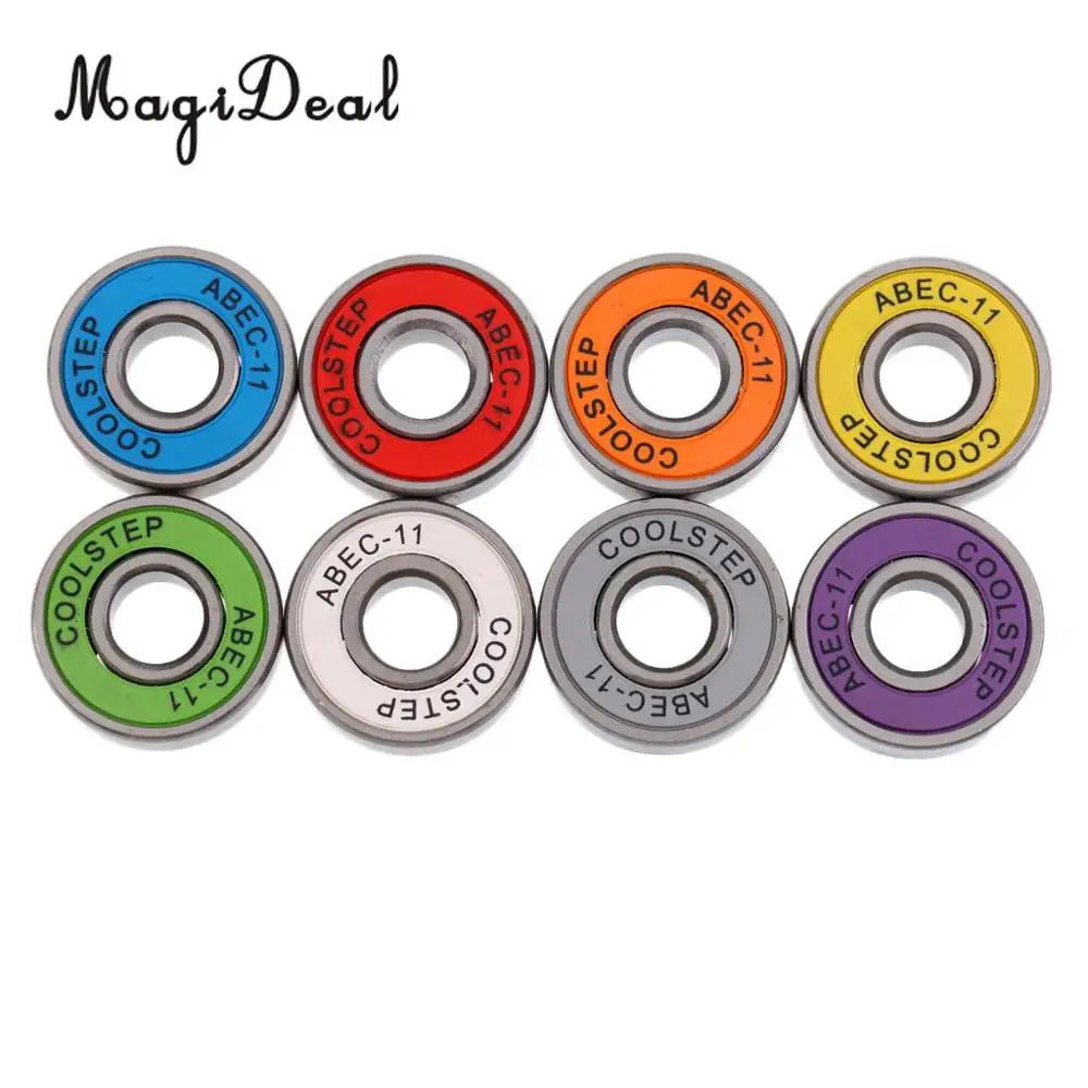 8 Pcs Magide 8 шт. ABEC 11 высокая скорость износостойкий скейтборд самокат роликовые подшипники скейтборд скутеры Скейтборд Доска аксессуары - Цвет: 8 Pcs