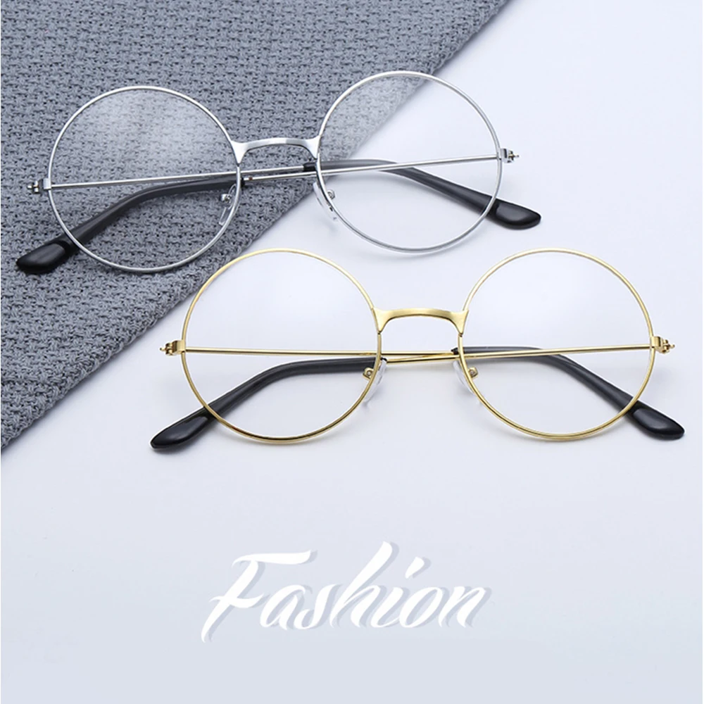 IENJOY Harry, оправа для очков, Ретро стиль, металлическая оправа, прозрачные очки, черные, негабаритные, круглые, модные очки