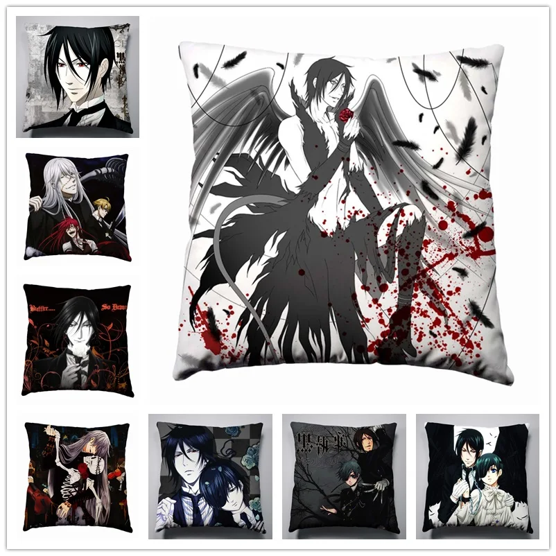 Аниме Манга Black Butler Kuroshitsuji Ciel шелковая подушка чехол 40 х см сиденья постельные