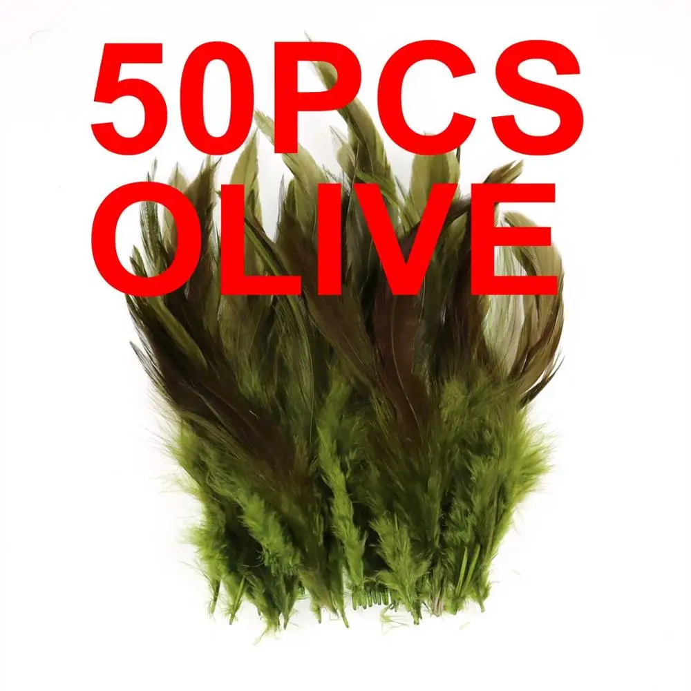 50pcs olive Мушек Плюмаж перо - Цвет: 50pcs olive