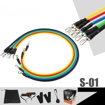 

New High Quality 100LB Multifunctional Adult Fitness Tension Band Comprehensive Training Device Yoga Fitness Belt 5 Colors