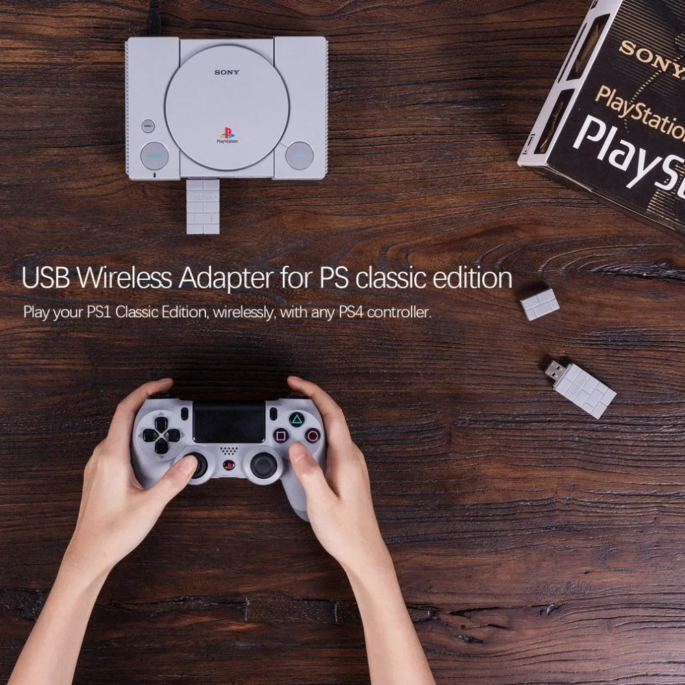 8BitDo USB беспроводной адаптер с Bluetooth для playstation Классическая консоль PS1 мини поддержка контроллера PS4