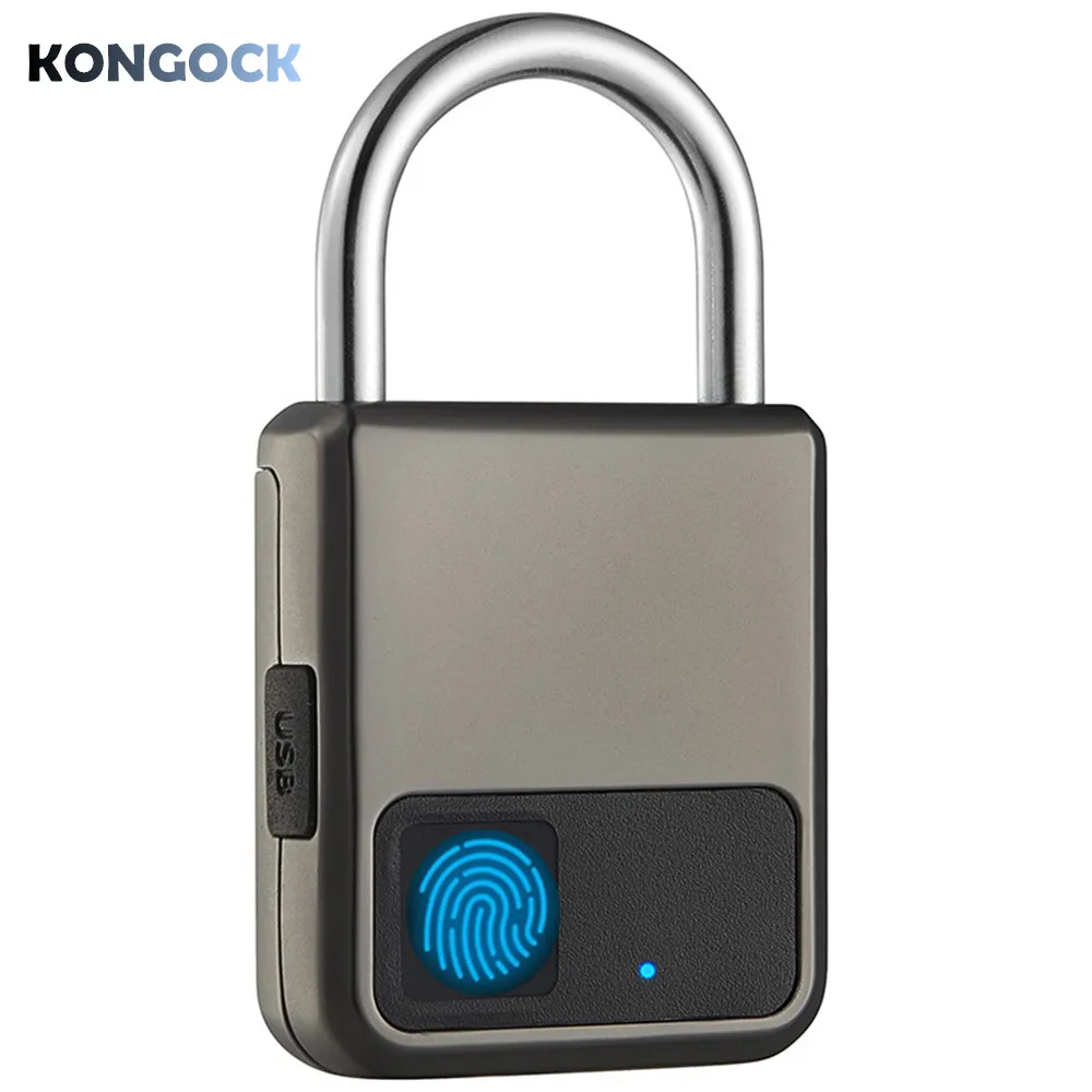 

Smart fingerprint padlock, portable electronic keyless mini lock for doors Bags and Luggage etc