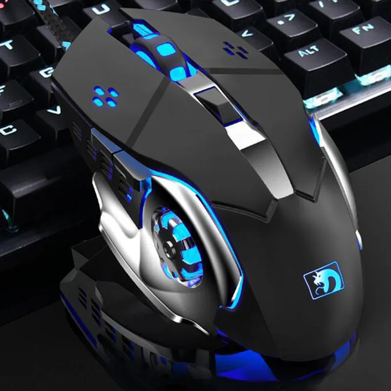 2500 dpi профессиональная Проводная игровая мышь, дышащая подсветка, светодиодный, оптическая USB компьютерная мышь, бесшумная Механическая мышь для ПК и ноутбука