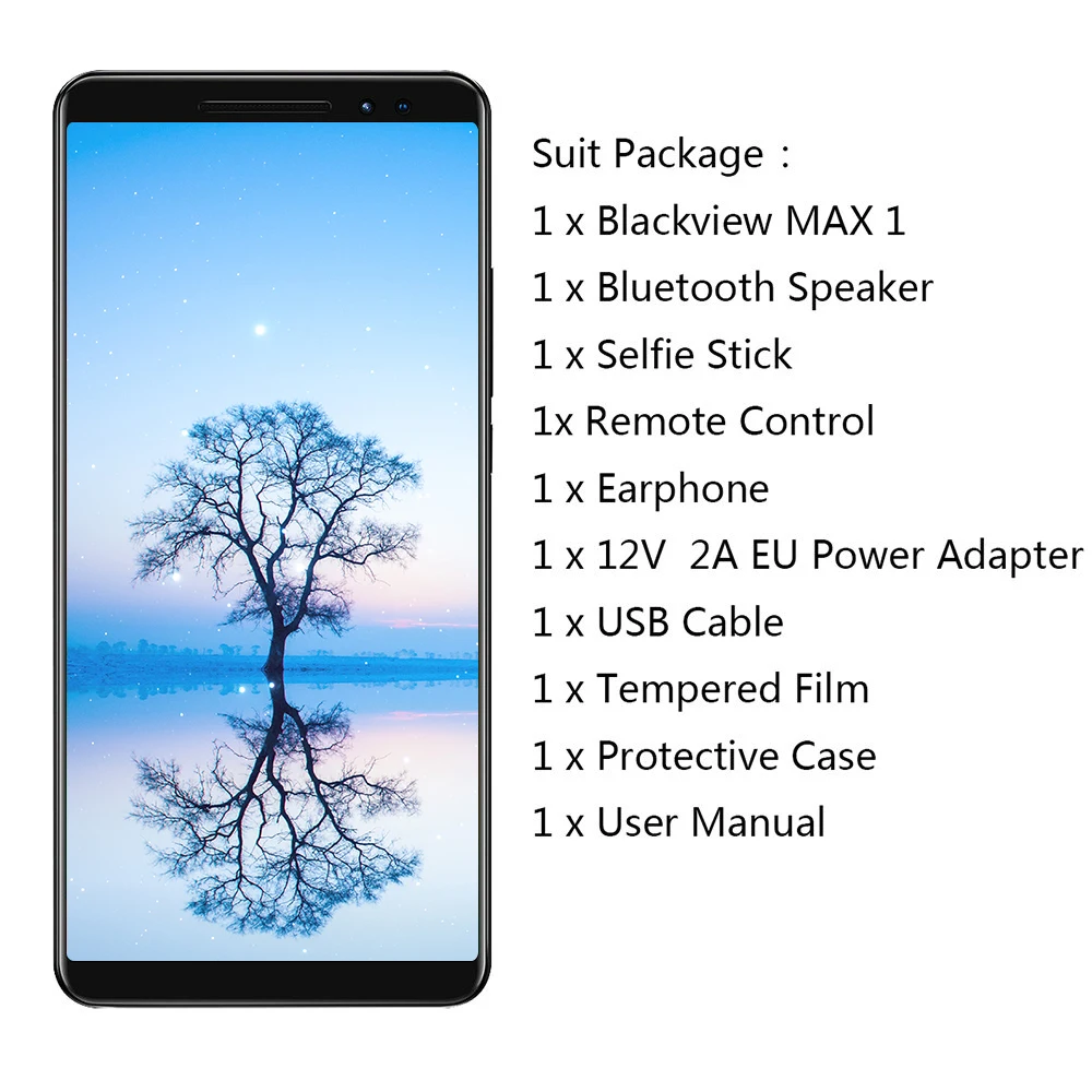 Suit package Blackview MAX 1 6,0" проектор мобильный телефон 6 ГБ+ 64 ГБ FHD AMOLED Android 8,1 портативный домашний кинотеатр кинопроектор 4G смартфон - Цвет: Suit package