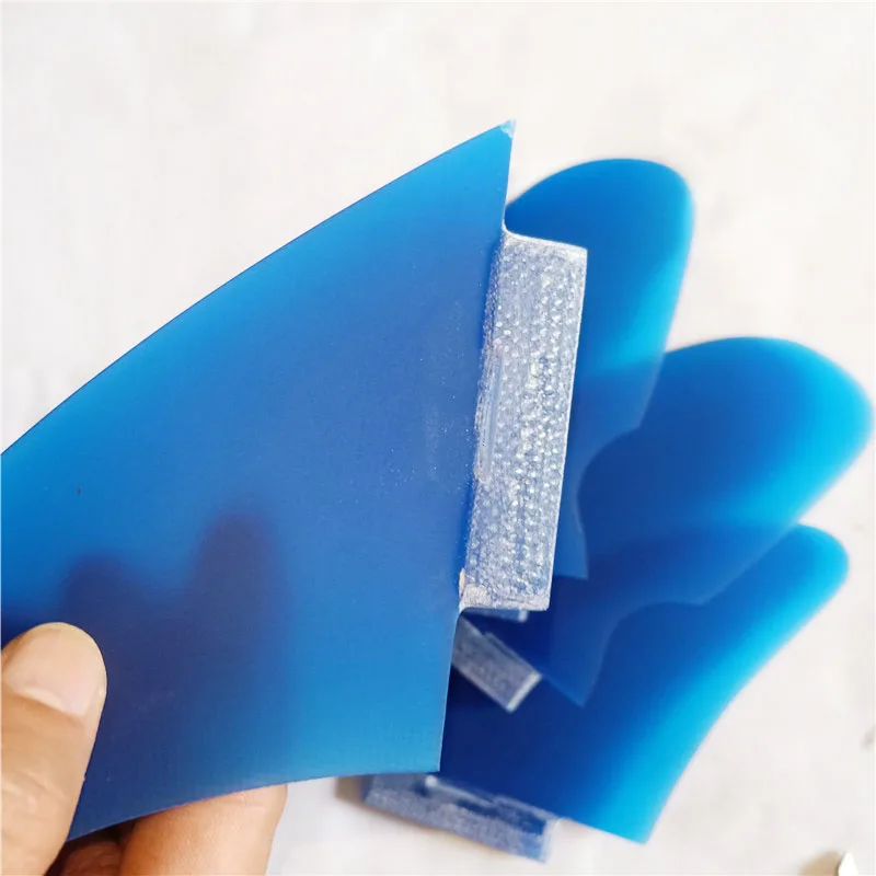 New keel Quad fin Surfboard Fins 4PCS Set for Lok box Blue GFK fiberglass L +M size Hot Sell surf Fin