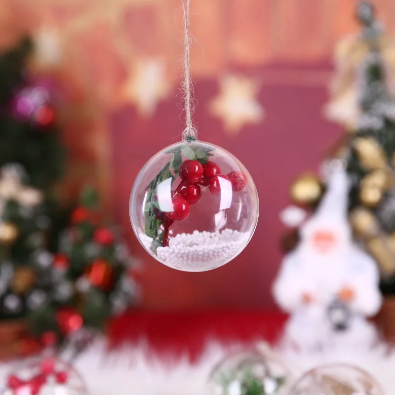 

PCreative LED Transparent Lights Ball Hanging Christmas Decorations For Home Garden Christmas Tree Decorations PGM