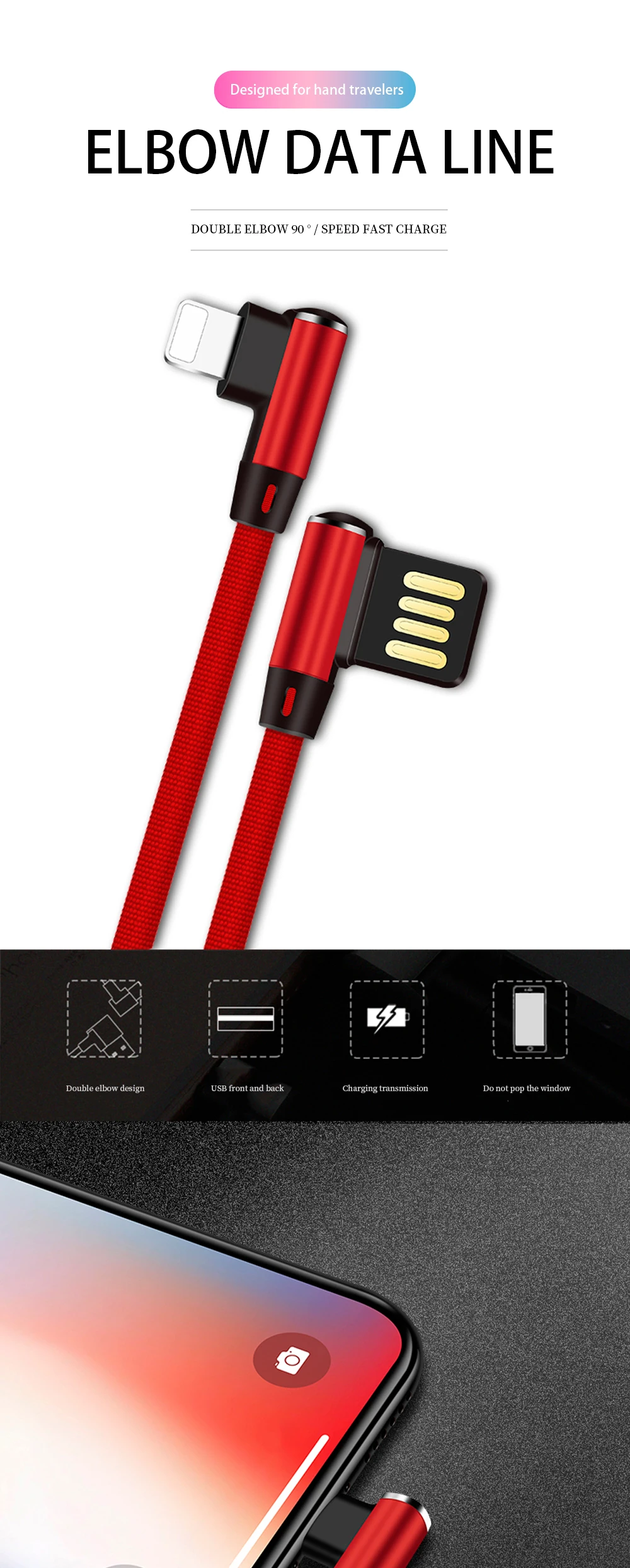 Type C USB 2.4A 2A Быстрый зарядный кабель Usb 90 градусов L type-c шнур данных зарядное устройство USB-c для samsung Xiaomi huawei p20 p30 mate20