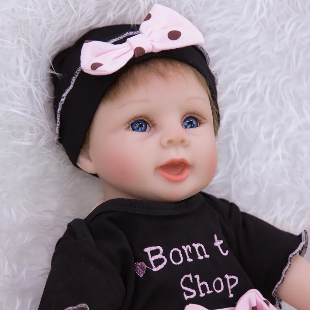 NPKDOLL 22 дюймов реалистичные Bebe Reborn Мягкие силиконовые детские куклы приятные для новорожденных девочек кукла для малышей игрушки подарок