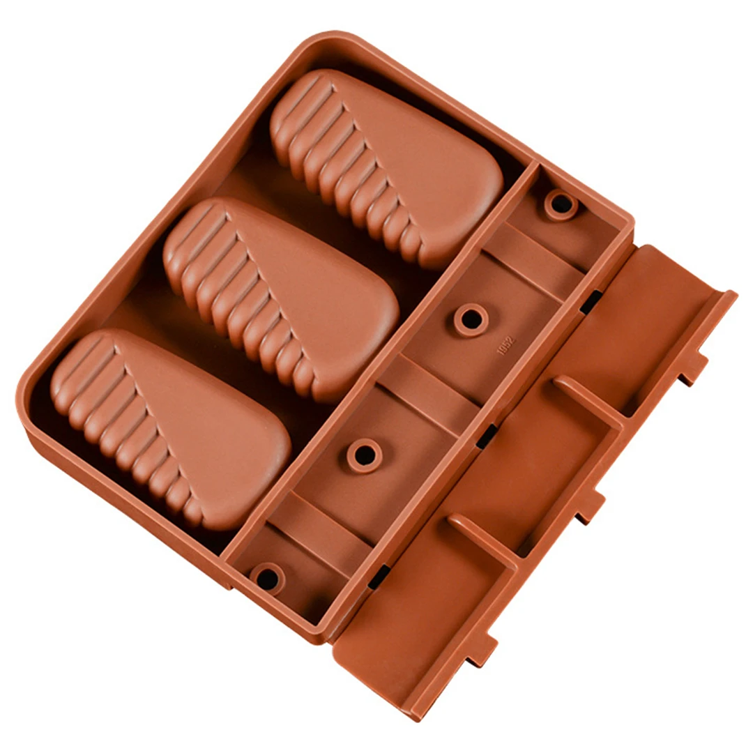 Stampi Per Gelato In Silicone Per Alimenti Sicuri Stampi Per Cubetti Di Ghiaccio Congelati A 3 Celle Creatore Di Ghiaccioli Fai Da Te Congelatore Fatt