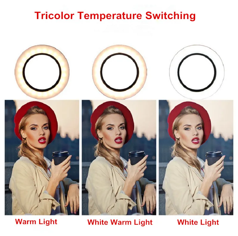 Затемнения светодиодный Кольцевая вспышка 16/20/26 см 2700 k-6500 k, кольцевая лампа Камера телефон для фотостудии видеосъемки фотографирования макияж лампа с штатив телефон клип