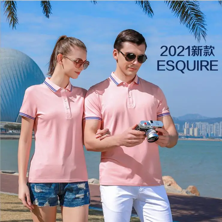 Футболка с лацканами без рисунка рабочая одежда для группы работы рубашка-поло