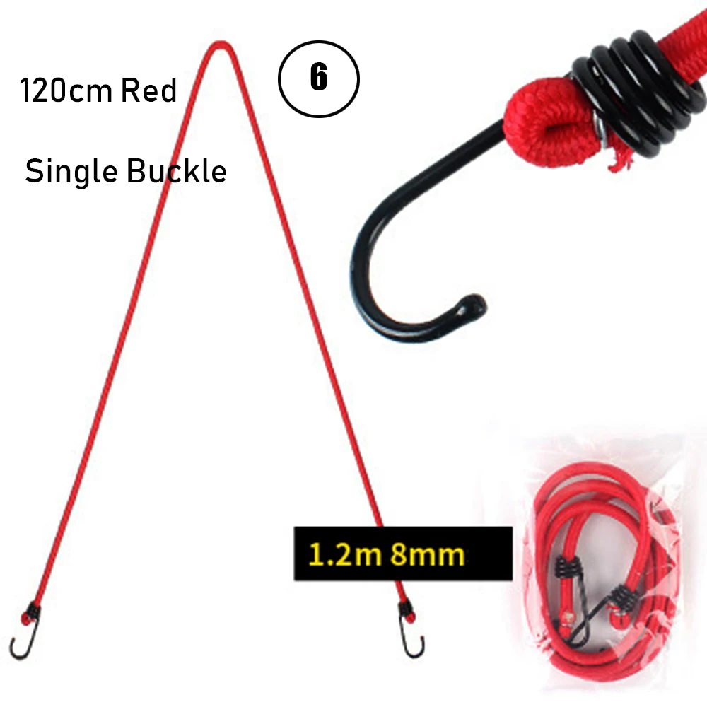 120cm-Red-Single 1 шт. открытый связывающаяся в узел Веревка Эластичный палатки браслет с металлической пряжкой высокая эластичная веревка для кемпинга мешочек для багажа, крючки, станок и 40/60/120 см - Цвет: 120cm-Red-Single