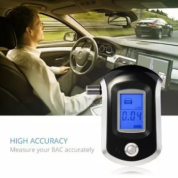 

Professional LCD Alcohol Tester Portable Police Digital Alcohol Tester Respiratory Test Analyzer Alcohol Tester AT6000