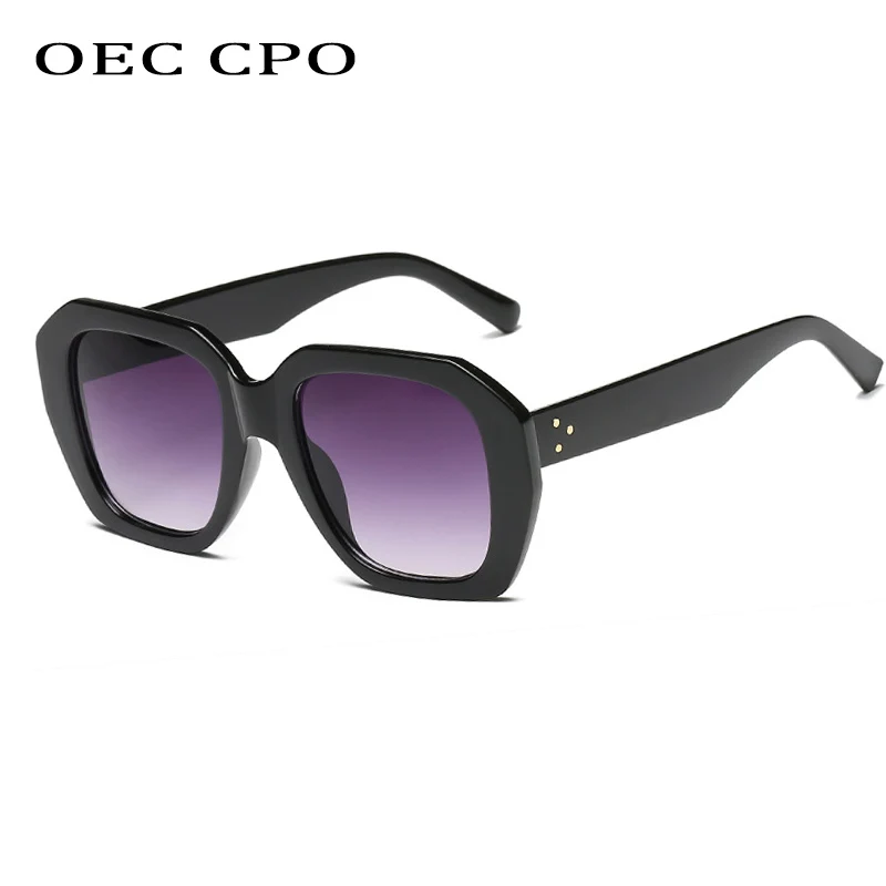 

OEC CPO Oversized Vintage Square Sunglasses Women Brand Retro Sunglasses Men Gradient Glasses UV400 Oculos De Sol Feminino O549
