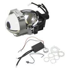 SHUOKE 2,5 дюймов rhd LHD объектив би светодиодный Би-Светодиодный прожектор с линзой для автомобиля проектор мотоцикл фара проектор 2,5 дюймов 6000K