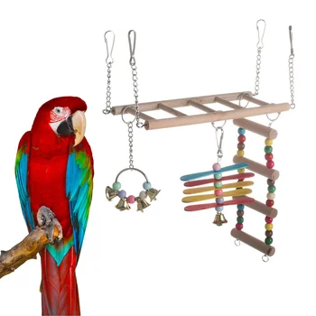

1PC Natural Bite Resistant Creative Durable Pet Bird Ladder Combination Toys Climbing Toys