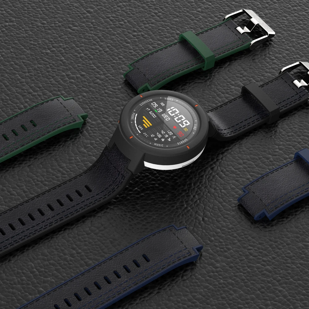 Силиконовый кожаный ремешок SIKAI для часов Huami Xiaomi Amazfit Verge 3 lite сменный Браслет