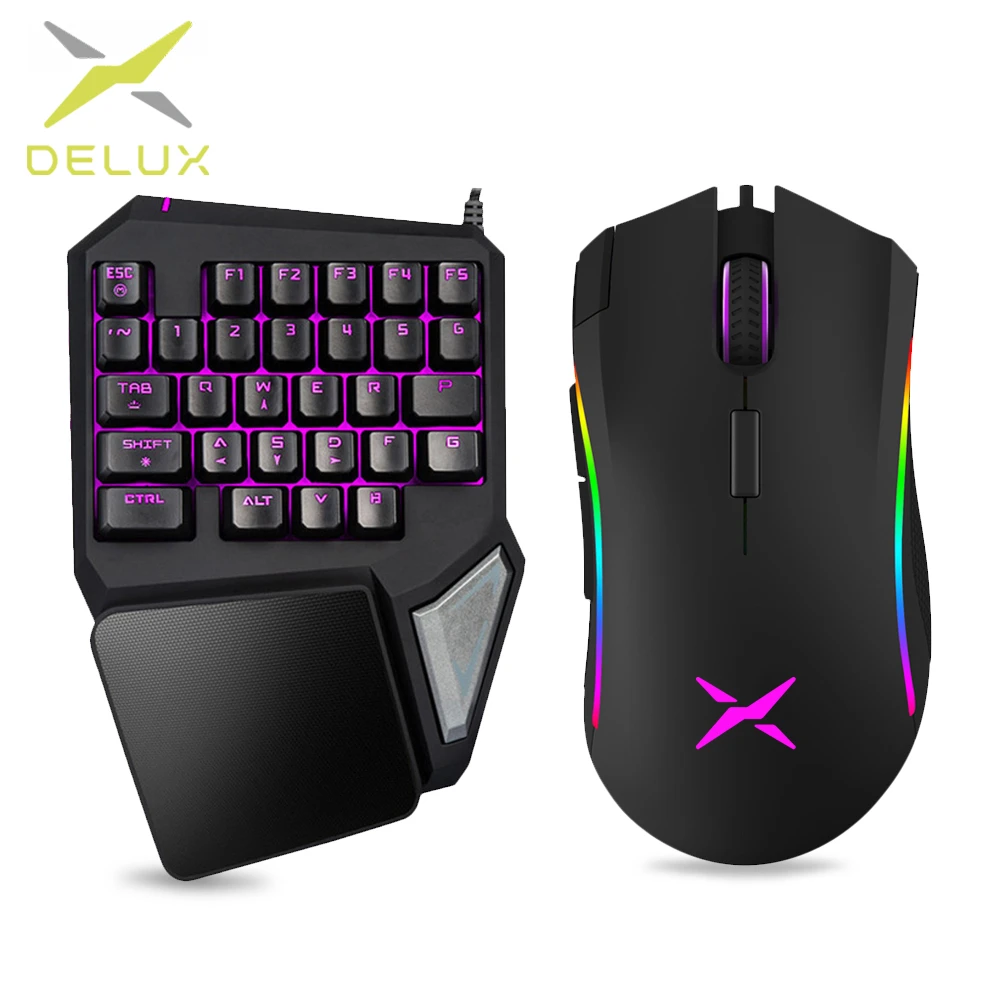 Gaming keyboard И Мышь комбо RGB подсветкой (с помощью одной руки проводной клавиатуры
