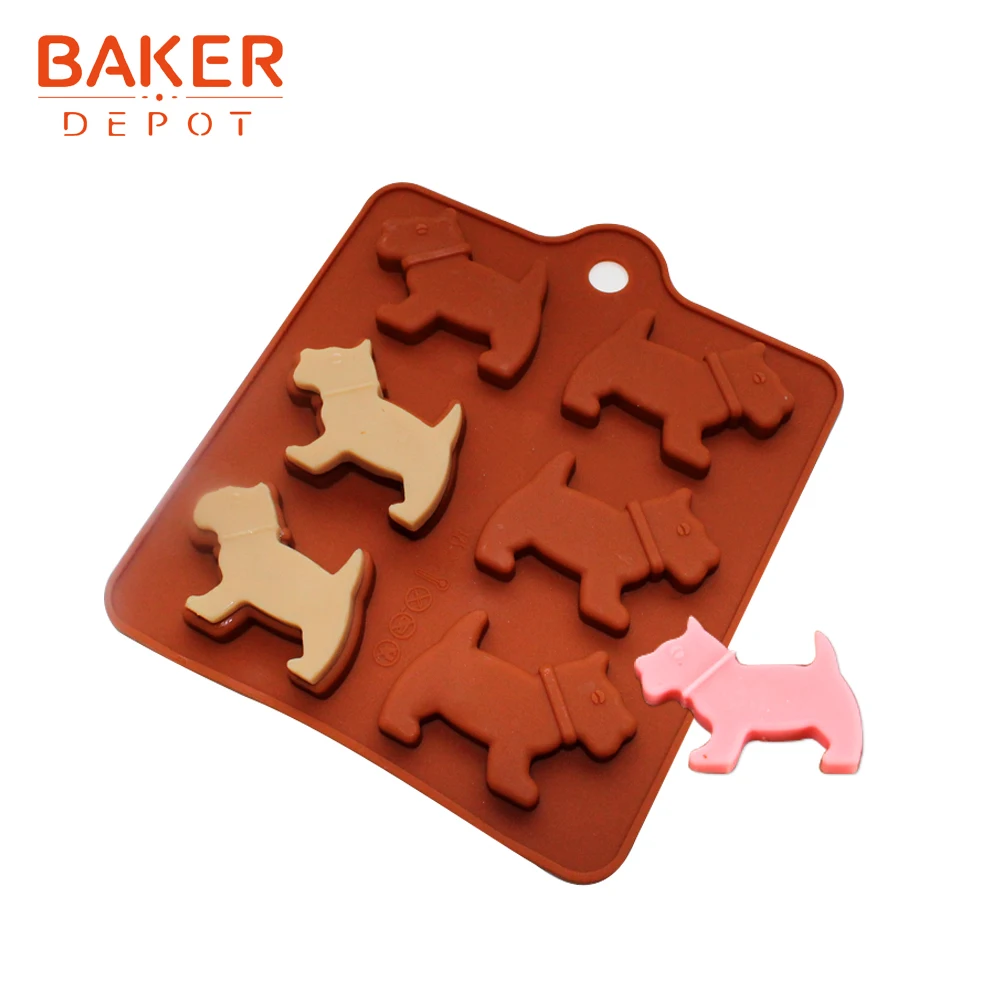 BAKER DEPOT силиконовая форма для шоколадной собаки Форма украшения торта инструмент