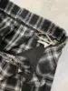 Осенние и зимние новые эластичные широкие брюки в клетку с высокой талией сзади ► Фото 3/4