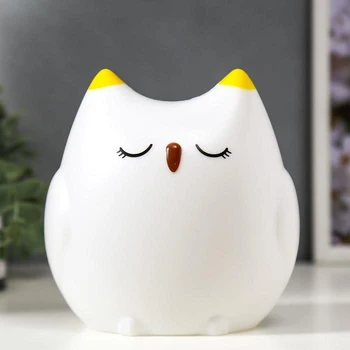 

Night light "Owl" LED from batteries 3xAA white 11x13x16 cm 5112586