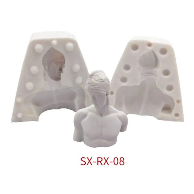 Great Artist Figure Head Plaster Cast Silicone Mold Resin Casting Art Craft Mold - Цвет: 08