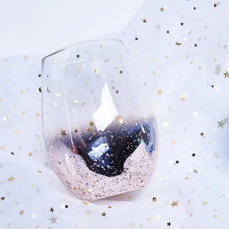 Скандинавском стиле красочные вина виски чашки 550 мл стеклянная кружка Бар вечерние напитки ночной напиток чашки красное вино стаканы без ножки чашки ZL295 - Цвет: Розовый