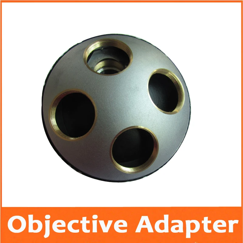

4 holes Metal Big Size objective converter Biological Microscope Revolving Nosepiece Four-hole Microscope Objective Lens Adapter