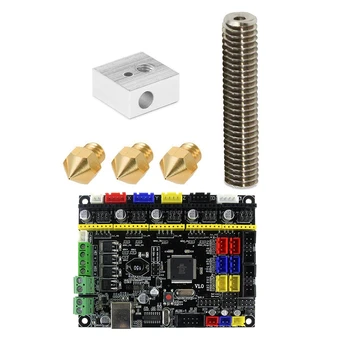 

3PCS 0.4mm Extruder Nozzle+1PC 1.75mm Nozzle Throat Tube+1PC Heater Blocks for Mk8 Makerbot & 1x Motherboard Control Board MKS G