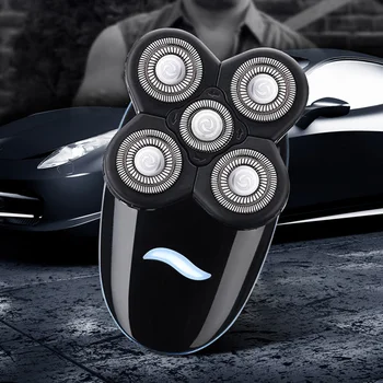 

5 in 1 5D Rechargeable Electric Shaver Five Blades Floating Razors Hair Clipper Nose Ear Hair Trimmer Men Facial Cleaning Brush
