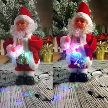 Электрическая танцевальная Кукла рождественские украшения перевернутый танец Санта Клаус музыка Рождество Детские украшения-игрушки детские игрушки