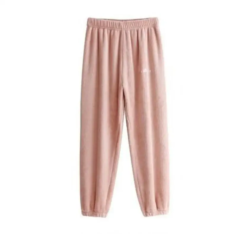 Pink pants Толстый женский пижамный комплект для женщин, зимние теплые фланелевые штаны, пижамные комплекты из двух предметов/комплект, Коралловая Пижама, Костюм Пижама для женщин - Цвет: Pink pants