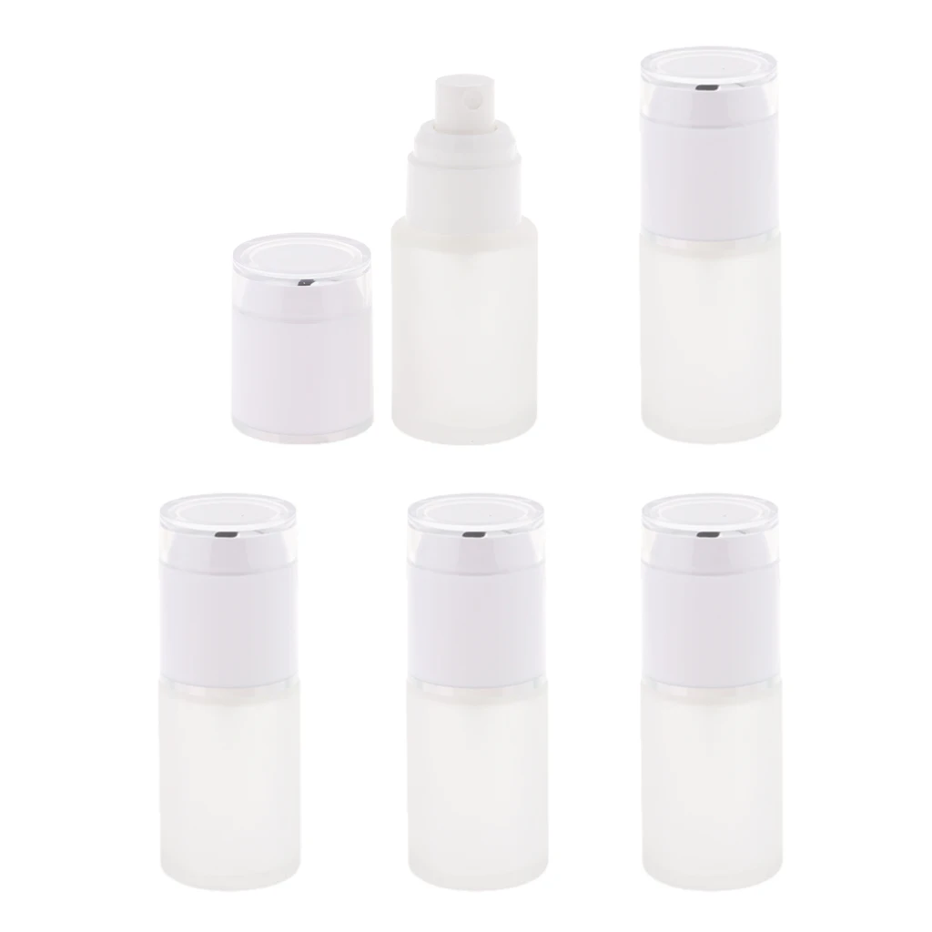 30ML Portable Refillable Glass Mist, Make Up Empty Spray Bottle, Cosmetic Container Dispenser (5 Pcs)