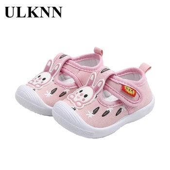 

ULKNN 2020 Baby Boy Casual Shoes Blue Pink Cute Rabbit Pattern Newborn Infant Girls First Walkers Toddler Footwear