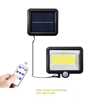 

100 LED solar Adjustable Light PIR Motion Sensor Lamp Three Modes Remote Control Outdoor Garden Street Yard Wall Light seperable