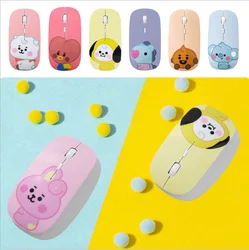 Bonito dos desenhos animados silencioso mouse sem fio usb computador óptico mouse portátil mini portátil coelho rosa design ratos para crianças