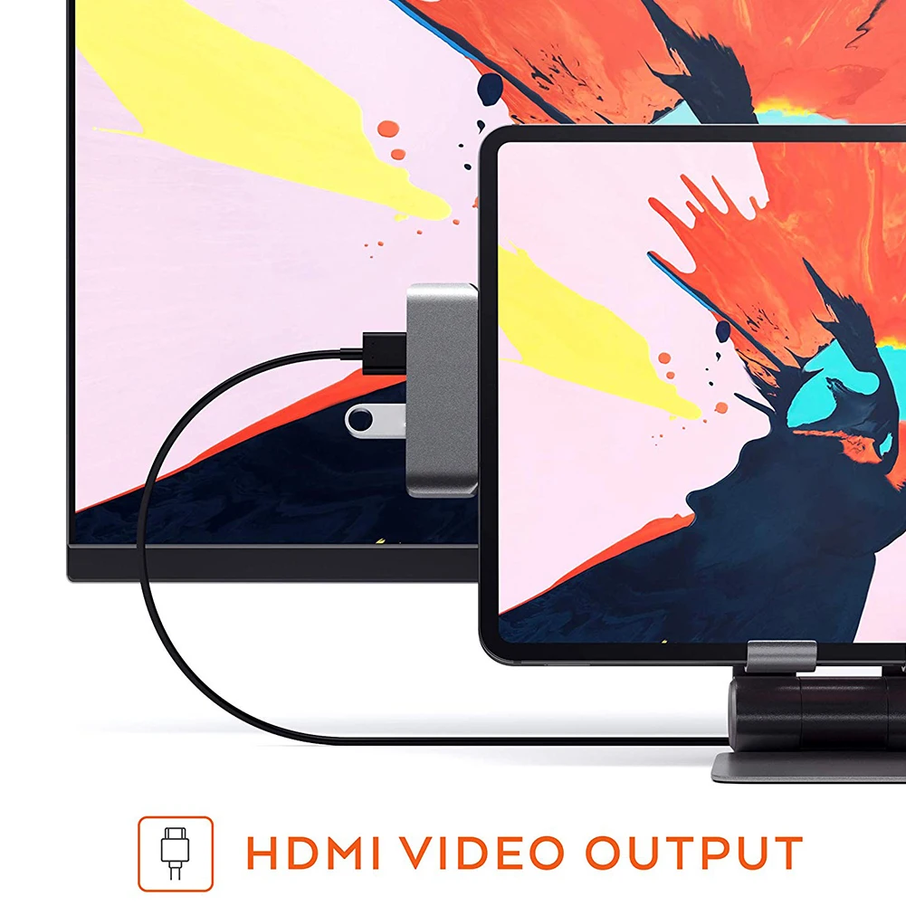 Портативный type-c 4K HDMI компактный PD зарядный usb-хаб Plug And Play высокоскоростной многопортовый для IPad Pro