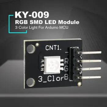 

5PCS PWM Modulator RGB SMD LED Module 3 Color Light For Arduino MCU Raspberry CF Board Three Primary Color KY-009