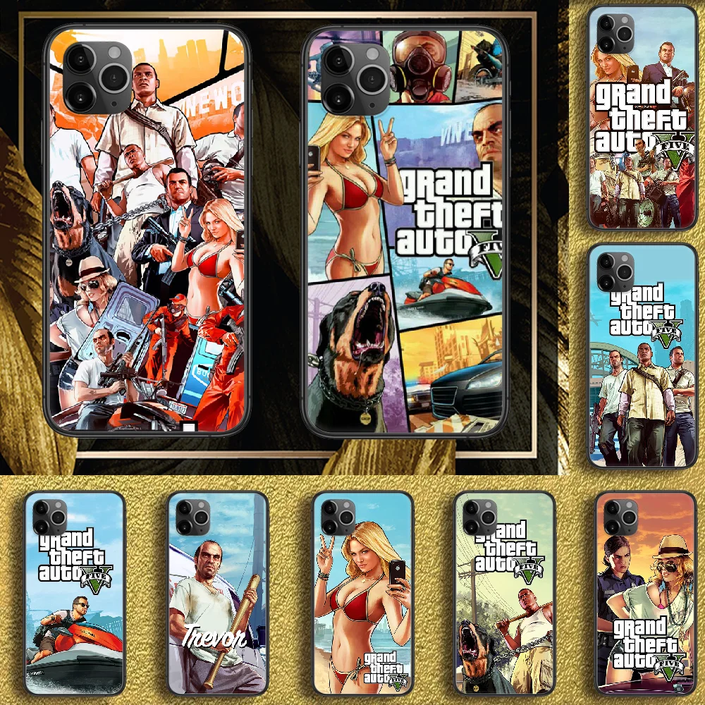 Чехол для телефона с игрой GTA GTA5 чехол iphone 5 5s se 2 6 6s 7 8 12 mini plus X XS XR 11 PRO MAX роскошный