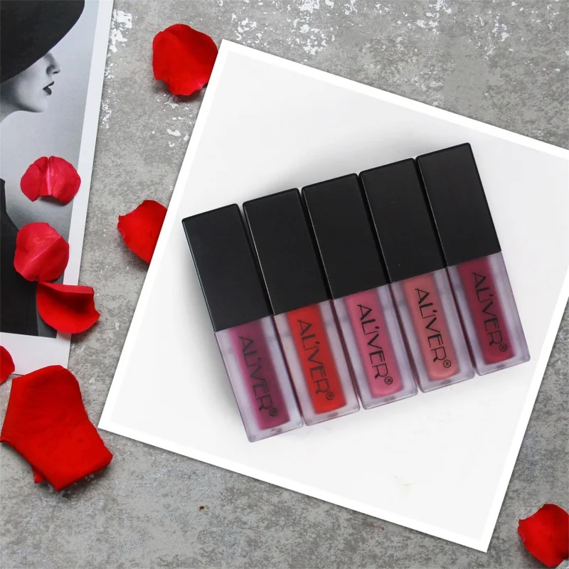 Матовый жидкий блеск для губ Matte Lipsick стойкий водостойкий косметический макияж 24 часа блеск для губ увлажняющий