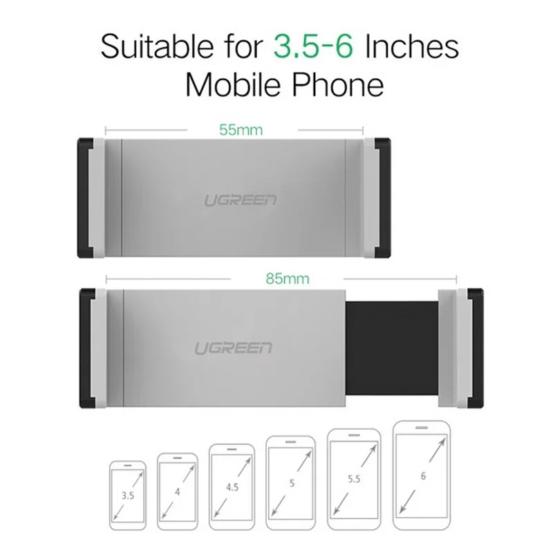Ugreen Автомобильный держатель для iPhone xs 8 7 6 samsung huawei xiaomi 5 Универсальный автомобильный держатель на 360 градусов