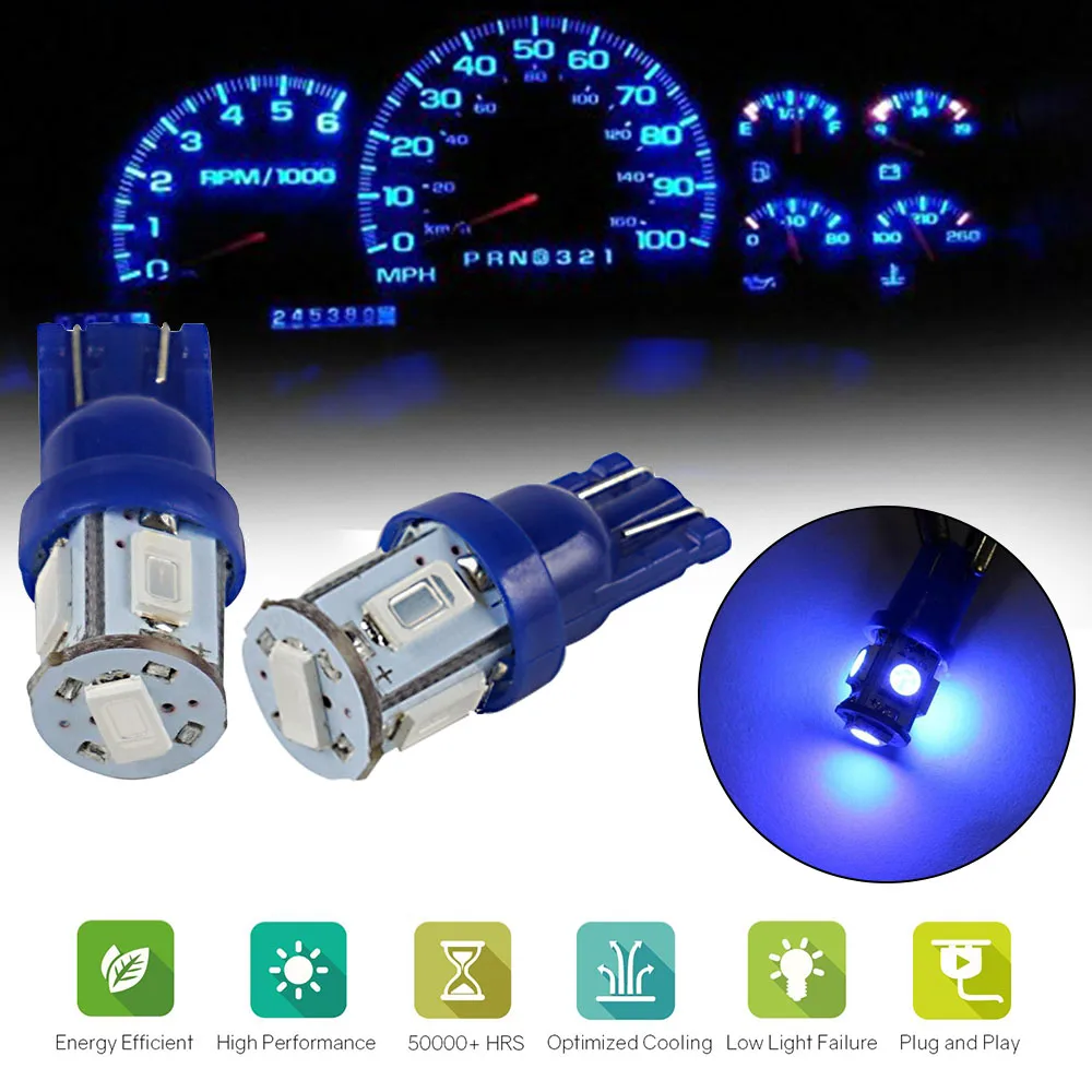 

Car Blue High Power T10 Wedge 5630 SMD LED Light Bulbs 12V Map Courtesy Parking Tail Interior Door Dome Led Super Blue Light